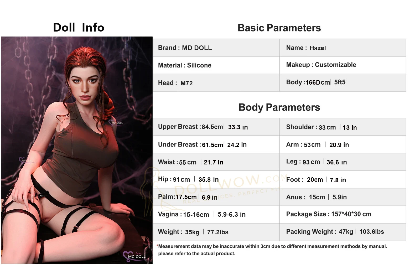 MD Doll Hazel 166cm F-Cup Silicone — image 7 of 36